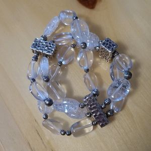 Silpada Rock Crystal and Sterling Silver Bracelet